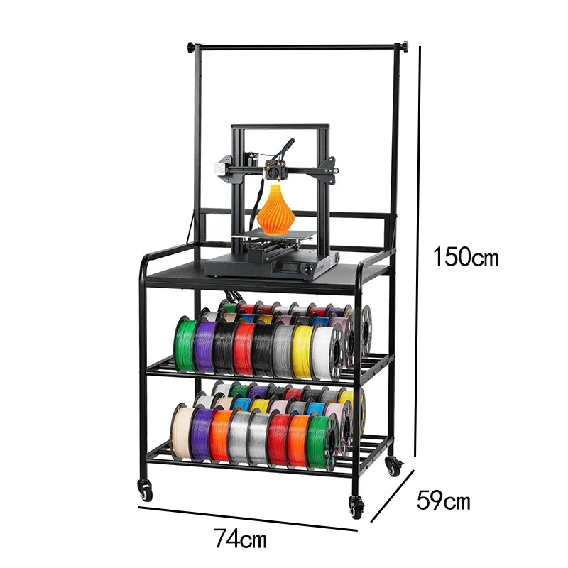 The table consumables rack is placed on the workbench, and the two-in-one can hold 60 rolls of consumables racks.
The table consumables rack is placed on the workbench, and the two-in-one can hold 60 rolls of consumables racks.