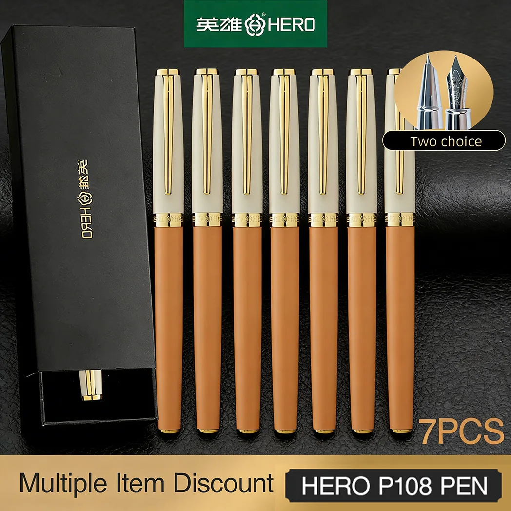 Набор перьевых ручек HERO P108, состоящий из 2 предметов, простая 2-сторонняя система чернил, 7 цветов, легкий и гладкий, идеальный подарок для студентов, без чернил в комплекте
Набор перьевых ручек HERO P108, состоящий из 2 предметов, простая 2-сторонняя система чернил, 7 цветов, легкий и гладкий, идеальный подарок для студентов, без чернил в комплекте