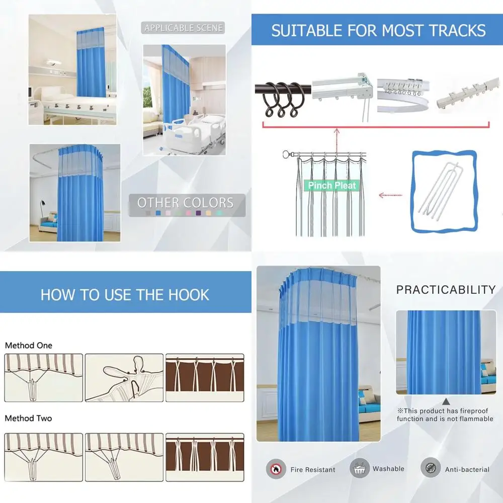 Flame-Resistant Dark Blue Medical Curtains for Hospital, Clinic, and Home Use - 9ft x 8ft
Flame-Resistant Dark Blue Medical Curtains for Hospital, Clinic, and Home Use - 9ft x 8ft