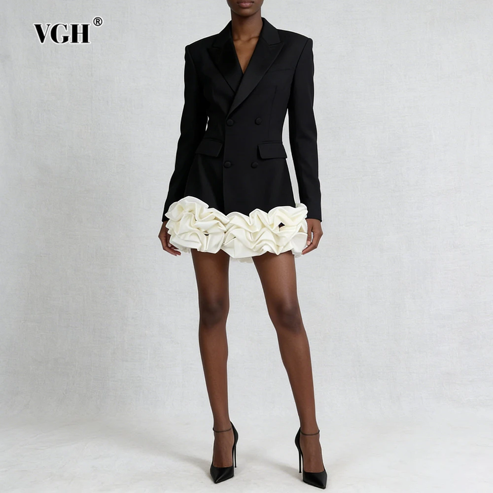 VGH Модное летнее женское платье с отложным воротником, длинными рукавами, завышенной талией, плиссировкой и контрастными вставками, для стройности фигуры
VGH Модное летнее женское платье с отложным воротником, длинными рукавами, завышенной талией, плиссировкой и контрастными вставками, для стройности фигуры