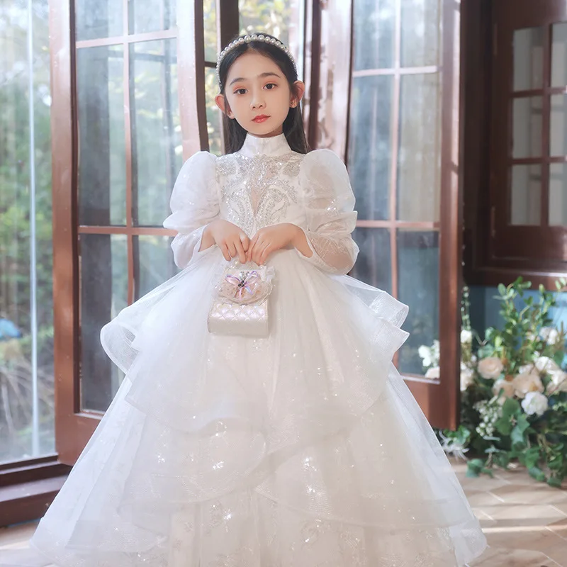 Flower girl wedding little girl dress girl birthday princess dress high-end catwalk children host piano performance suit
Flower girl wedding little girl dress girl birthday princess dress high-end catwalk children host piano performance suit
