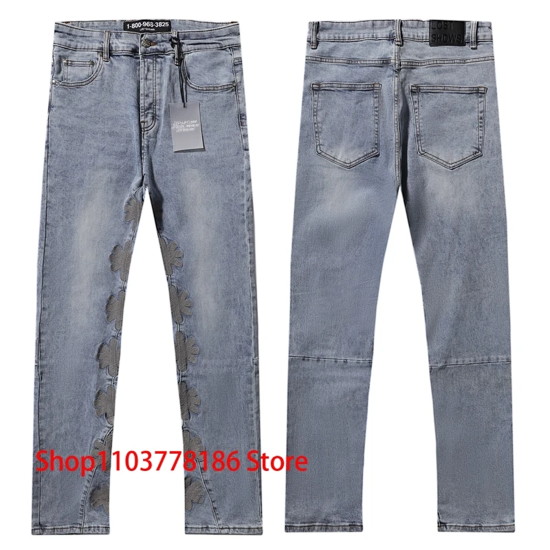 Classic Blue Lostshdws Jeans Embroidered Flower Trend Stitching Trousers Loose Casual LOST SHDWS Denim Pants Unisex Streetwear
Classic Blue Lostshdws Jeans Embroidered Flower Trend Stitching Trousers Loose Casual LOST SHDWS Denim Pants Unisex Streetwear