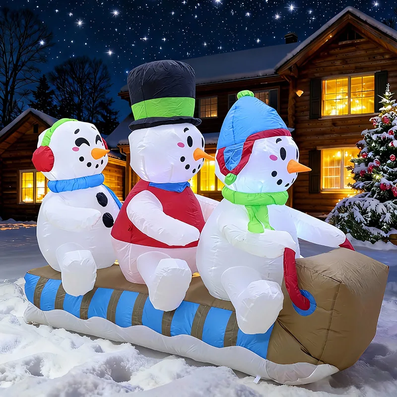 1.8M Inflatable Christmas Snowman Family Sleigh Air Model Outdoor LED Lights Christmas Garden Decorations
1.8M Inflatable Christmas Snowman Family Sleigh Air Model Outdoor LED Lights Christmas Garden Decorations