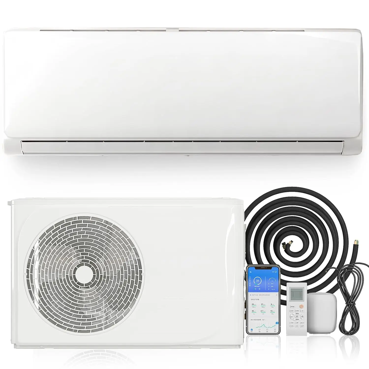 18000BTU Mini Split Air Conditioner with Pre-Charged Heat Pump, 21 SEER2 Air Conditioner&Heater, Wall Mounted AC Unit, Custom
18000BTU Mini Split Air Conditioner with Pre-Charged Heat Pump, 21 SEER2 Air Conditioner&Heater, Wall Mounted AC Unit, Custom