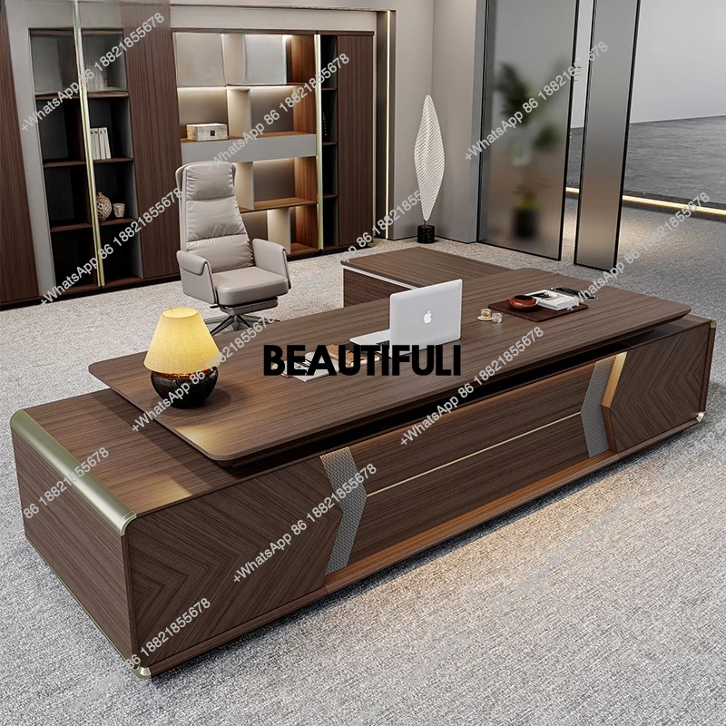 new model the store boss simple modern president office furniture Guangdong light luxury manager large class desk table
new model the store boss simple modern president office furniture Guangdong light luxury manager large class desk table