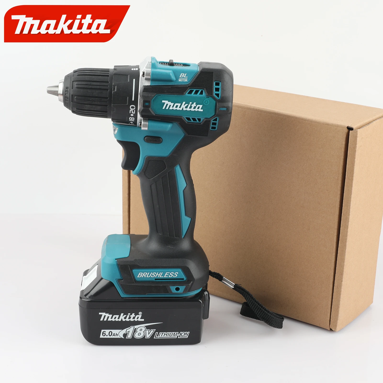 Makita-Brushless Chave de Fenda Recarregável, Impact Electric Power Drill, Cordless Tool, DHP487, 10mm
Makita-Brushless Chave de Fenda Recarregável, Impact Electric Power Drill, Cordless Tool, DHP487, 10mm