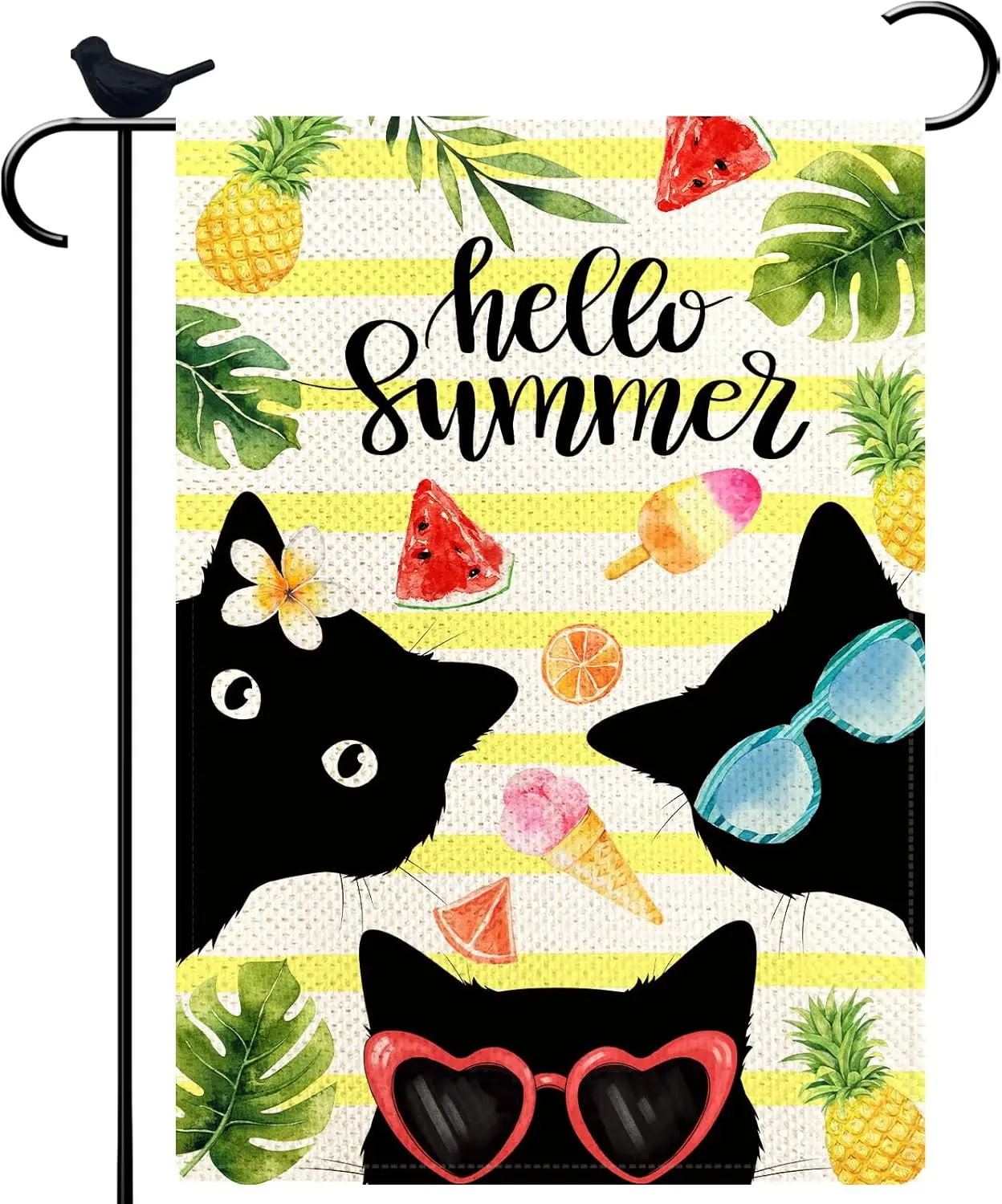 Флаг с рисунком черной кошки Hello, летний флаг для улицы, маленький Садовый флаг Hello для весны и лета, 12,5x18, двухсторонний, для отдыха на открытом воздухе, свинья
Флаг с рисунком черной кошки Hello, летний флаг для улицы, маленький Садовый флаг Hello для весны и лета, 12,5x18, двухсторонний, для отдыха на открытом воздухе, свинья