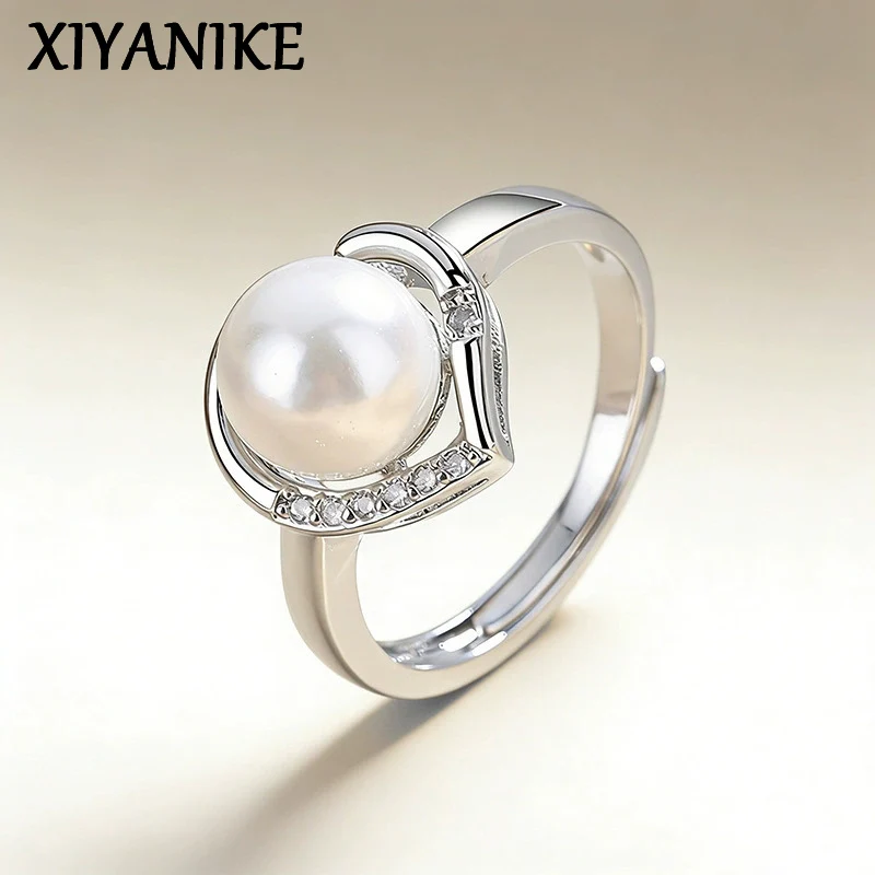XIYANIKE Exquisite Pearl Zircon Adjustable Finger Rings For Women Handmade Fashion New Jewelry Gift Party Wedding кольцо
XIYANIKE Exquisite Pearl Zircon Adjustable Finger Rings For Women Handmade Fashion New Jewelry Gift Party Wedding кольцо
