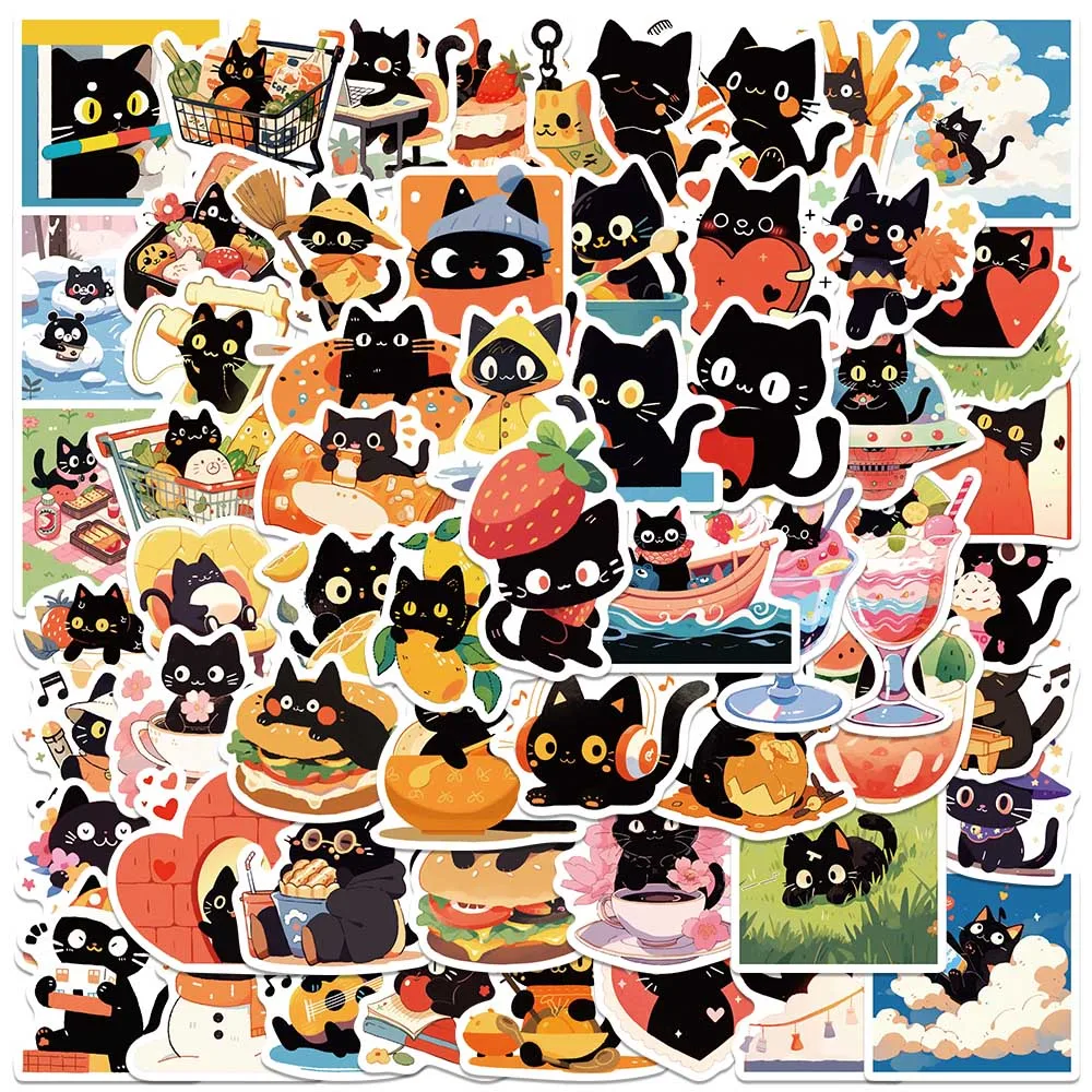 60pcs Vinyl Laptop Decals Kawaii Cartoon Black Cats Stickers For Luggage Laptop Water Bottle Notebook Waterproof Kids Graffiti
60pcs Vinyl Laptop Decals Kawaii Cartoon Black Cats Stickers For Luggage Laptop Water Bottle Notebook Waterproof Kids Graffiti