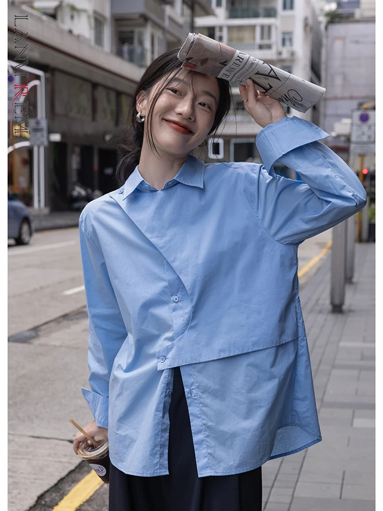 LANMREM French Shirt For Women Lapel Long Sleeves Solid Color Single Breasted Irregular Tops Fashion 2024 New Clothing CP2785
LANMREM French Shirt For Women Lapel Long Sleeves Solid Color Single Breasted Irregular Tops Fashion 2024 New Clothing CP2785