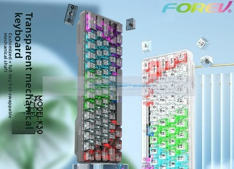 T68 wired mechanical keyboard transparent hot-swappable customized luminous office game e-sports mini cross-border
T68 wired mechanical keyboard transparent hot-swappable customized luminous office game e-sports mini cross-border