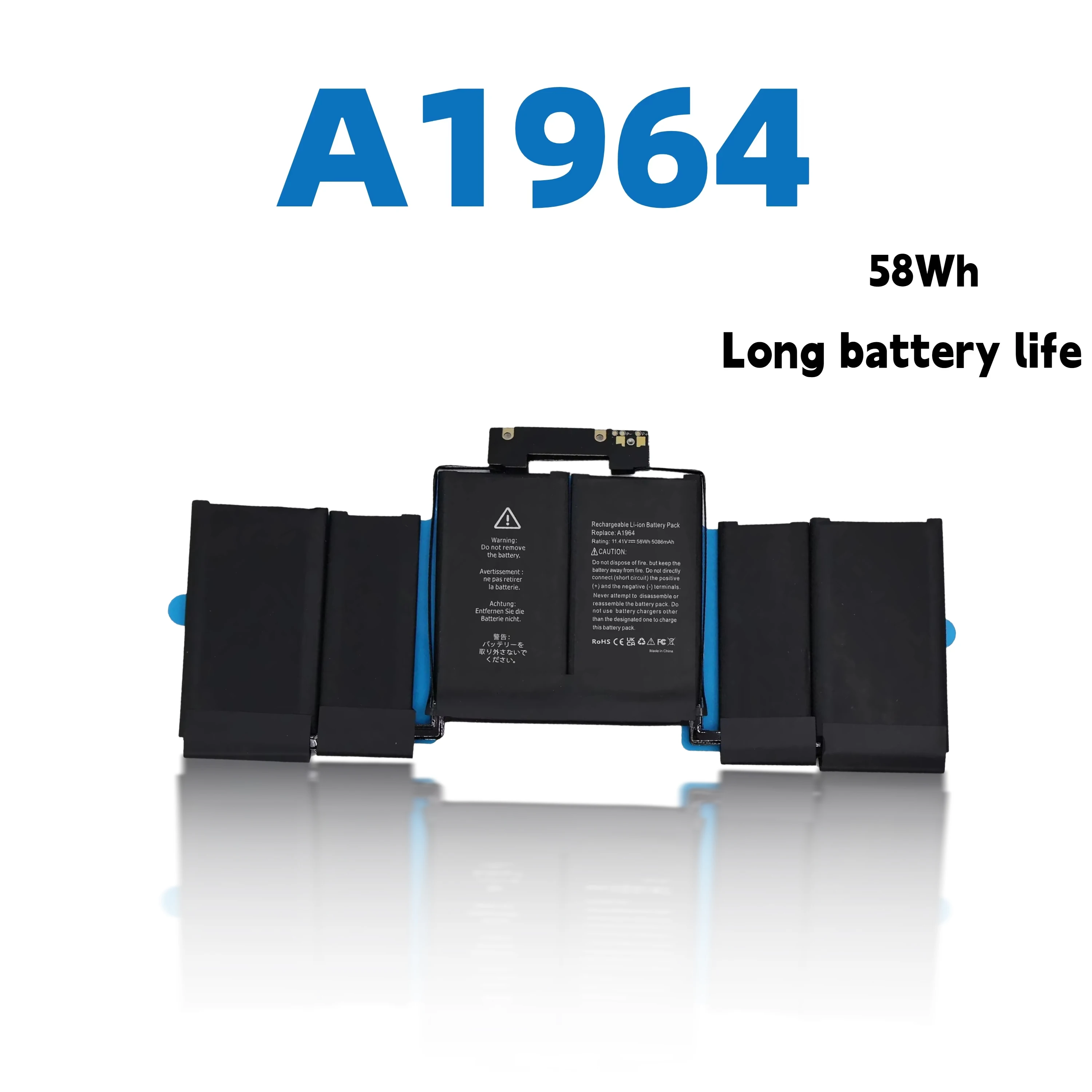 Аккумулятор AUSSY A1964 58WH для MacBook Pro 13 дюймов A1989 (средний 2018 2019) и A2251 (2020) EMC 3214 3358
Аккумулятор AUSSY A1964 58WH для MacBook Pro 13 дюймов A1989 (средний 2018 2019) и A2251 (2020) EMC 3214 3358