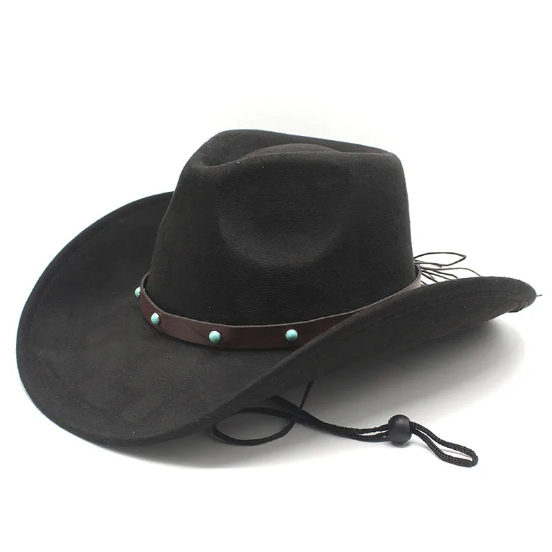 Hot Selling Suede Western Cowboy Woolen Cowboy Hat Men and Women Curved Brim Knight Hat European and American Jazz Hat Felt
Hot Selling Suede Western Cowboy Woolen Cowboy Hat Men and Women Curved Brim Knight Hat European and American Jazz Hat Felt
