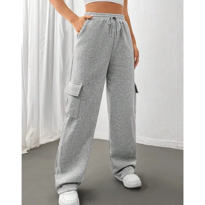Women Gery Straight Leg Guard Pants Pockets Casual Elastic Waist With Drawstring 2025 Autumn Spring Black Trousers Pantalon
Women Gery Straight Leg Guard Pants Pockets Casual Elastic Waist With Drawstring 2025 Autumn Spring Black Trousers Pantalon