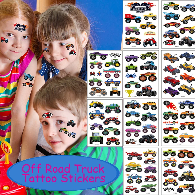 Waterproof children's cartoon off-road truck tattoo sticker Bigfoot monster traffic car tattoo sticker
Waterproof children's cartoon off-road truck tattoo sticker Bigfoot monster traffic car tattoo sticker