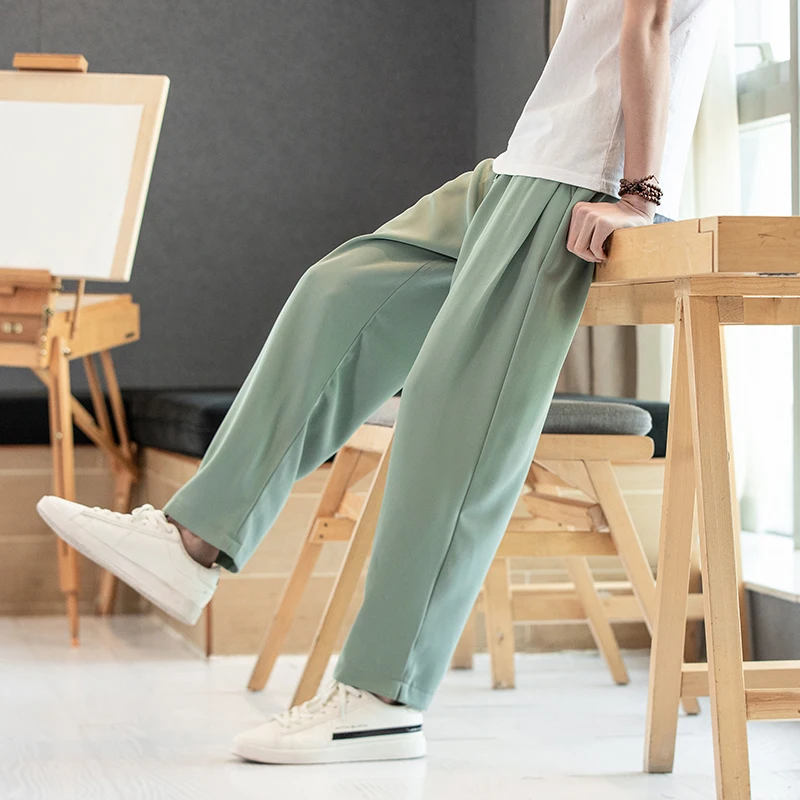 Ice Silk Men's Summer Loose Straight Leg Casual Pants Anti-Wrinkle Spor Long Trousers Faionable Drapey Wide Leg Trousers
Ice Silk Men's Summer Loose Straight Leg Casual Pants Anti-Wrinkle Spor Long Trousers Faionable Drapey Wide Leg Trousers