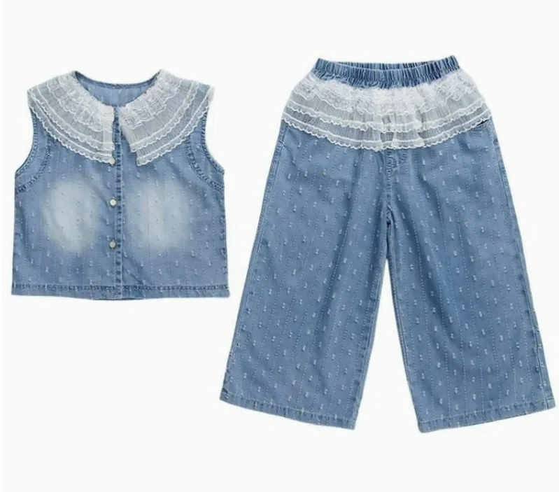 2026 New Baby Girls Summer Jean Lace Sets, Top + Pants Princess Sweet Suits 2-7 T
2026 New Baby Girls Summer Jean Lace Sets, Top + Pants Princess Sweet Suits 2-7 T