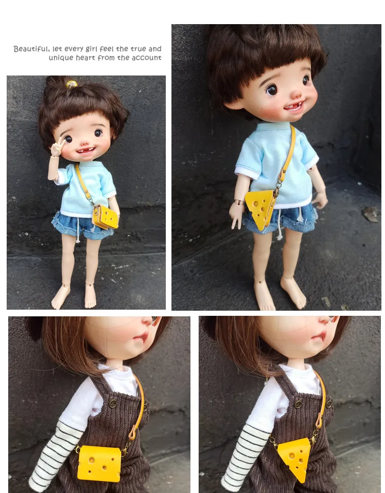 Blythe Limited Edition Cheese Doll Bag, 1/6 BJD OB24 Backpack Shoulder Bag Leather 1 Piece
Blythe Limited Edition Cheese Doll Bag, 1/6 BJD OB24 Backpack Shoulder Bag Leather 1 Piece
