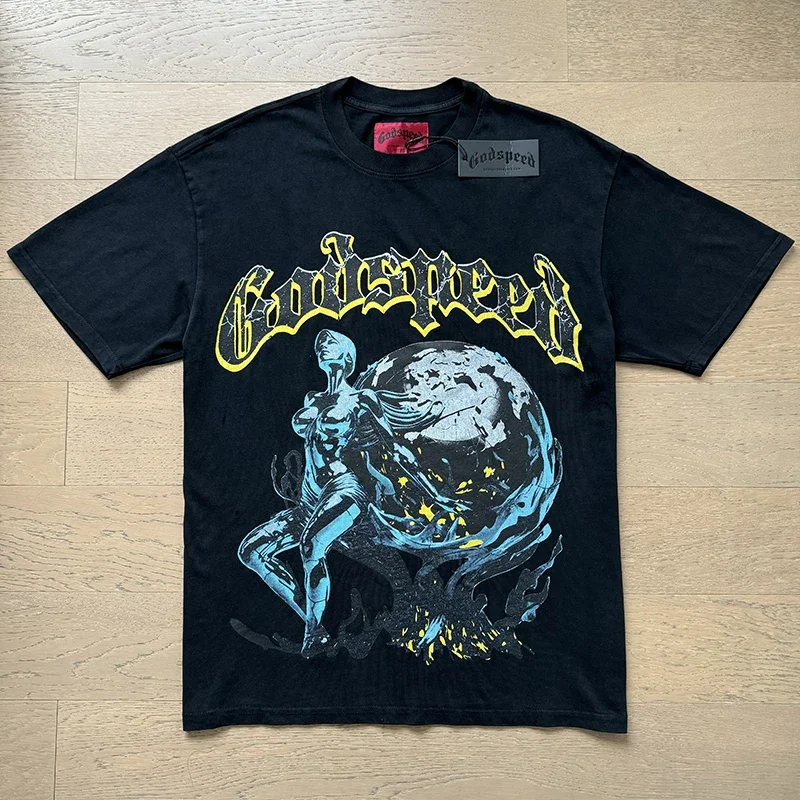 2025ss Highstreet GOD SPEED T-shirts Hip-hop Girl Robot Print Short Sleeve Godspeed Top Tee Male Casual T-shirt Men's Clothing
2025ss Highstreet GOD SPEED T-shirts Hip-hop Girl Robot Print Short Sleeve Godspeed Top Tee Male Casual T-shirt Men's Clothing