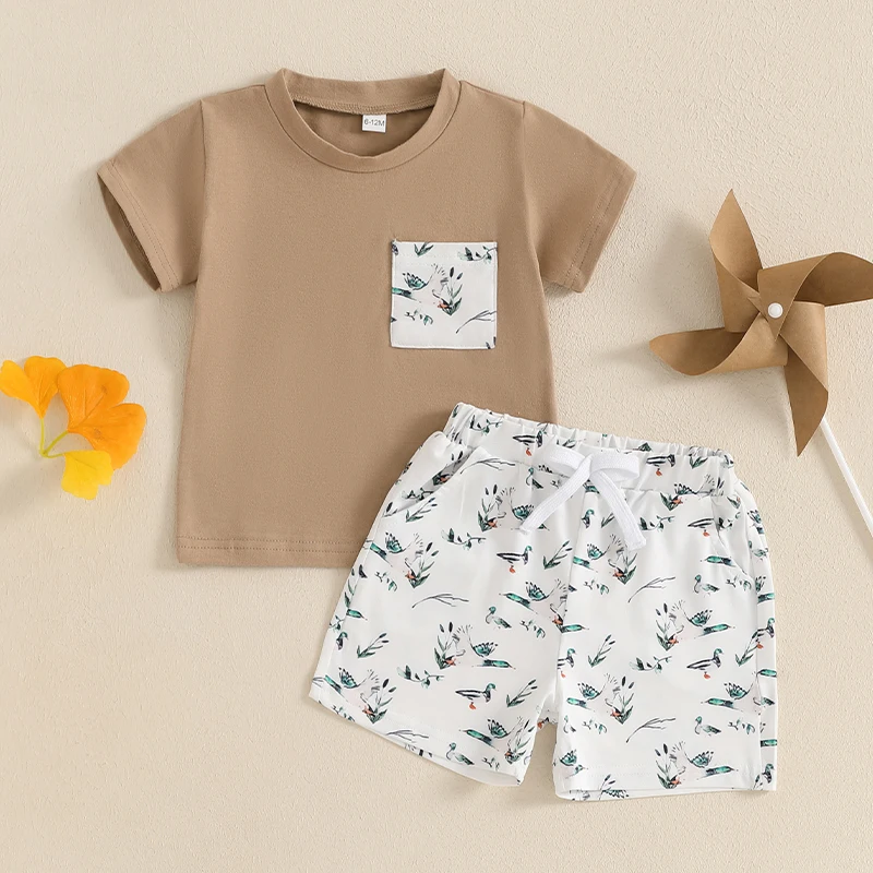 2024-12-10 Lioraitiin Toddler Boys Summer Outfit Pocket O-Neck Short Sleeve T-Shirts Duck Print Elastic Waist Shorts Clothes Set
2024-12-10 Lioraitiin Toddler Boys Summer Outfit Pocket O-Neck Short Sleeve T-Shirts Duck Print Elastic Waist Shorts Clothes Set