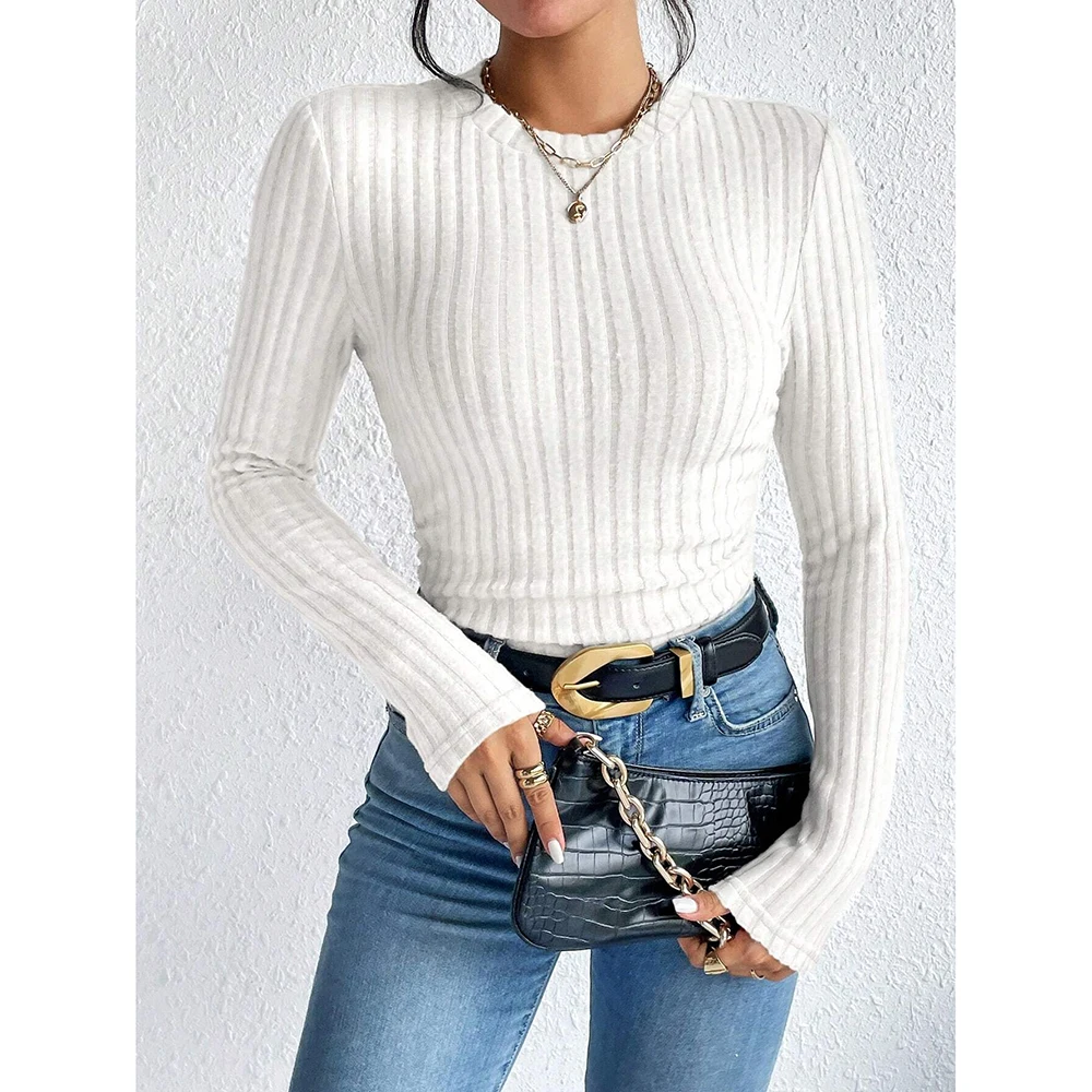 AzaleeKa Women's T-Shirts Autumn Winter French Solid Color Long Sleeve Crew Neck Casual T-Shirts
AzaleeKa Women's T-Shirts Autumn Winter French Solid Color Long Sleeve Crew Neck Casual T-Shirts