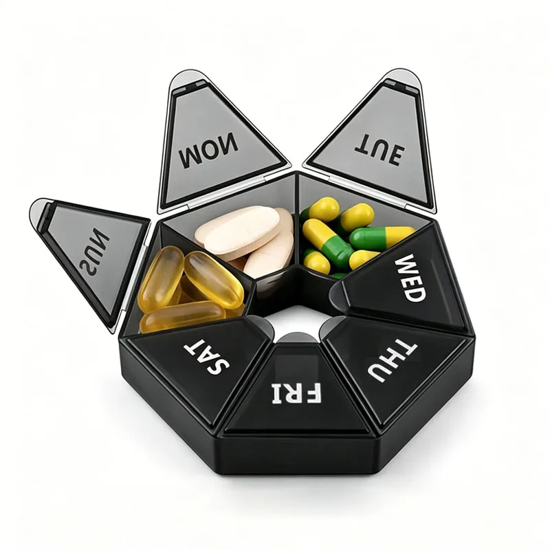 New Weekly Pills Organizer Pill Separator Box Travel Small Medicine Box for Drugs Container for Tablets Vitamin Box FYQ20
New Weekly Pills Organizer Pill Separator Box Travel Small Medicine Box for Drugs Container for Tablets Vitamin Box FYQ20