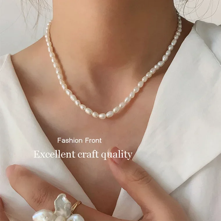 Minar Classic Baroque Natural Freshwater Pearl Choker Necklace for Women Beaded Clavicle Chain Wedding Engagement Party Jewelry
Minar Classic Baroque Natural Freshwater Pearl Choker Necklace for Women Beaded Clavicle Chain Wedding Engagement Party Jewelry