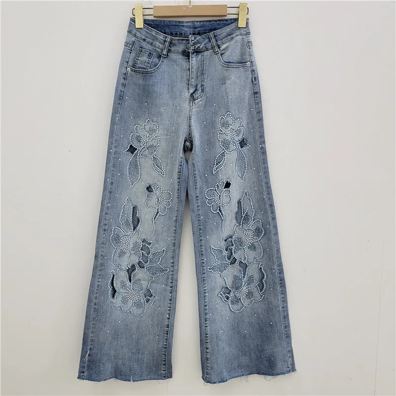 Women Denim Solid Pants Casual Capris Embroidery Empire Waist Wide Leg Jeans Slight Strech Loose Y2k Streetwear 2025 Work
Women Denim Solid Pants Casual Capris Embroidery Empire Waist Wide Leg Jeans Slight Strech Loose Y2k Streetwear 2025 Work