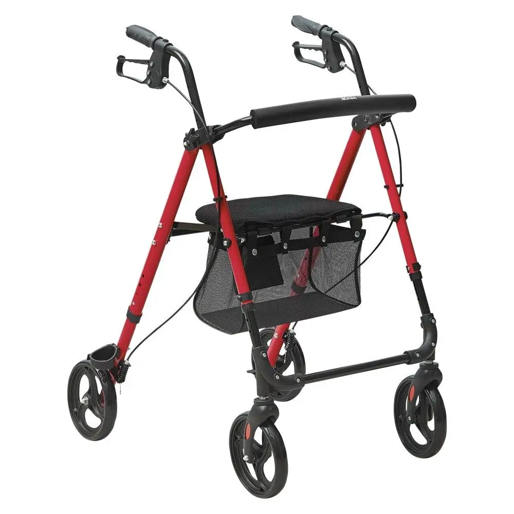 Lightweight Aluminum Foldable Rollator Walker Adjustable Seat Handle 8 All Terrain Wheels 300LBS Capacity for seniors Adults
Lightweight Aluminum Foldable Rollator Walker Adjustable Seat Handle 8 All Terrain Wheels 300LBS Capacity for seniors Adults