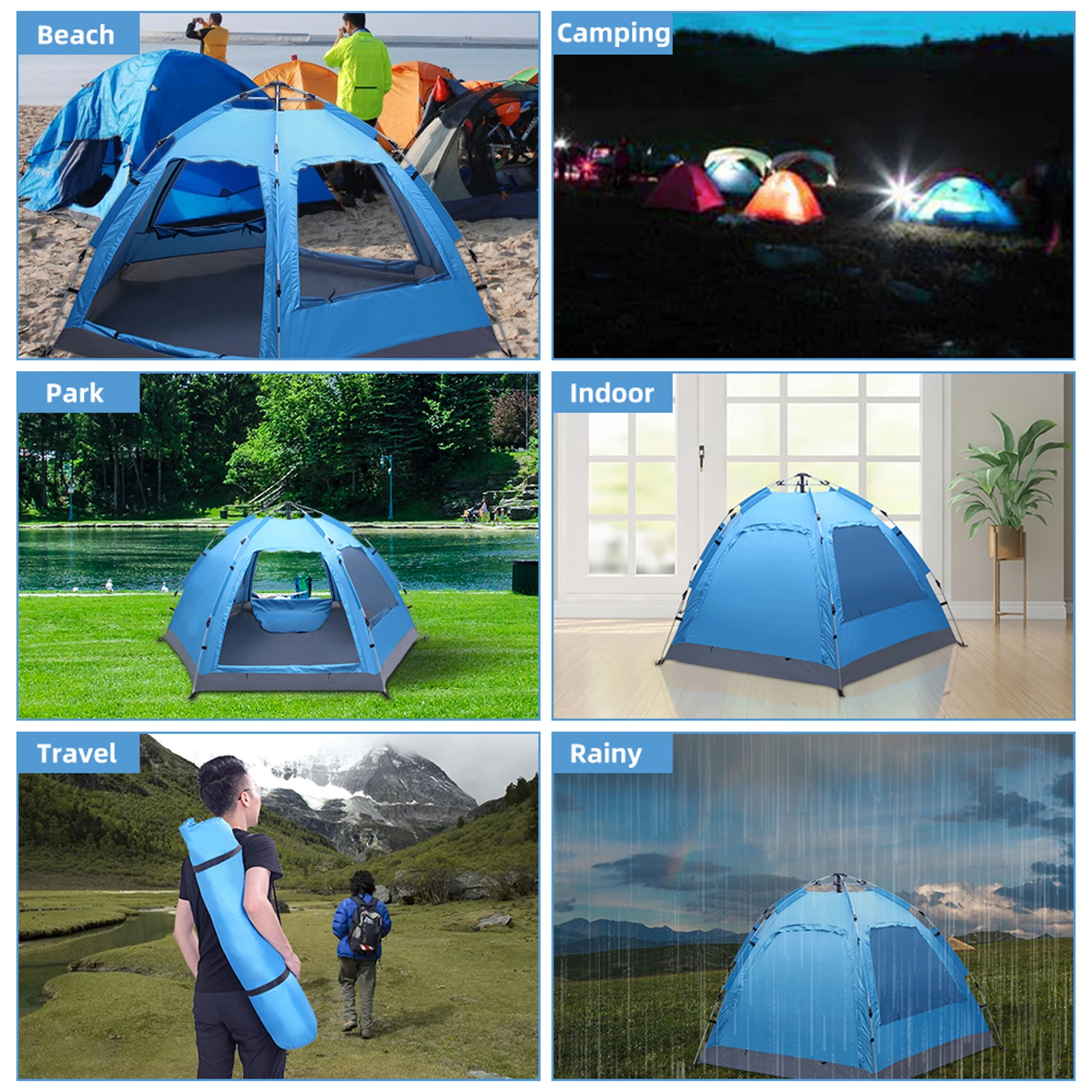 3-4 Person Automatic Family Tent Instant Pop Up Waterproof for Camping Hiking Travel Outdoor Activities
3-4 Person Automatic Family Tent Instant Pop Up Waterproof for Camping Hiking Travel Outdoor Activities