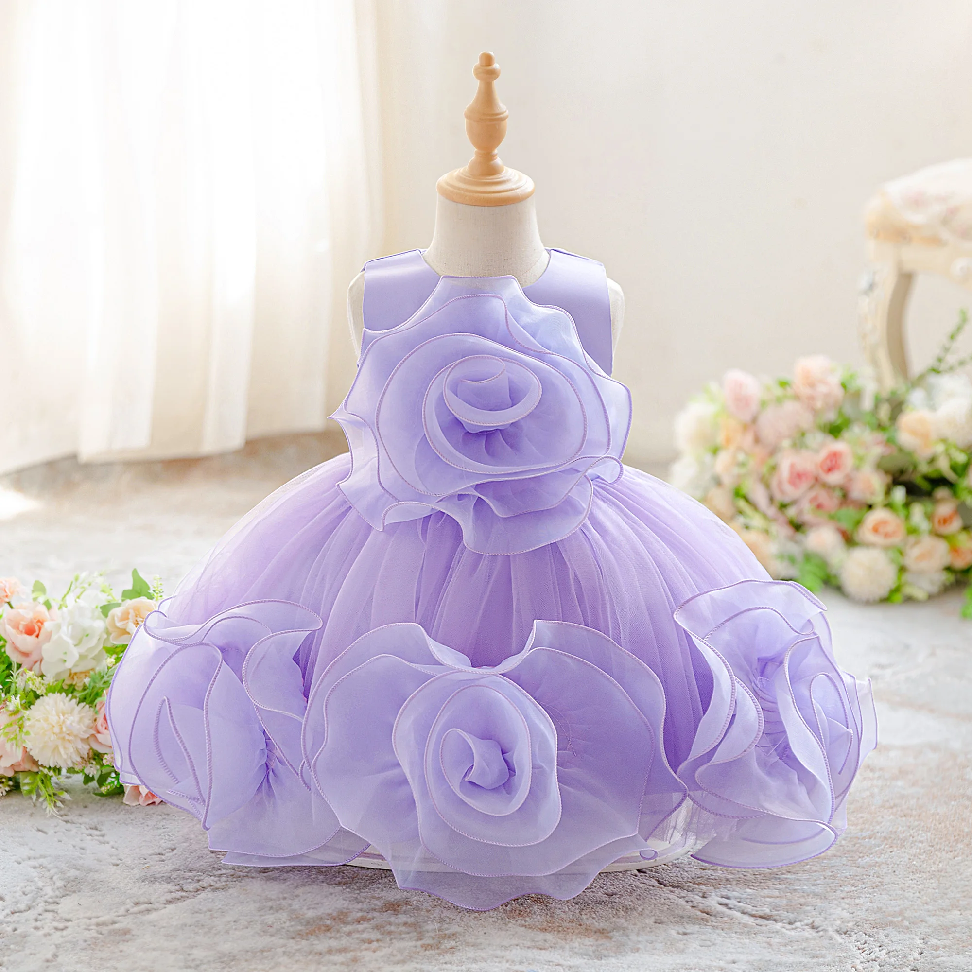 3D Flower Bridesmaid Princess Party Baby Girls Dress Elegant 1st Birthday Wedding Baby Dresses Toddler Pink Baptism Prom Costume
3D Flower Bridesmaid Princess Party Baby Girls Dress Elegant 1st Birthday Wedding Baby Dresses Toddler Pink Baptism Prom Costume