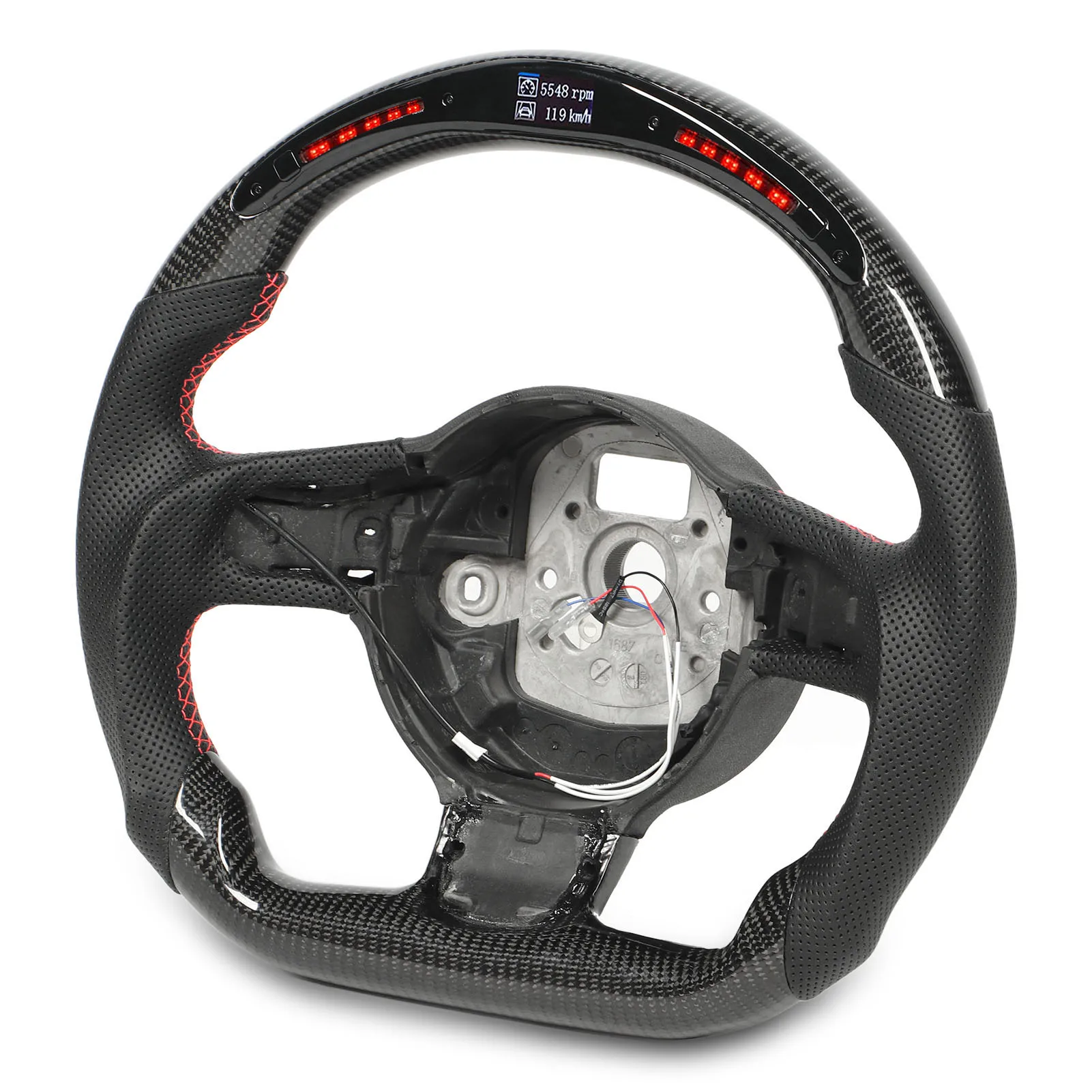 Carbon LED Display Shift Lights Steering Wheel Perforated Leather for 42 TTS TTRS 8J 2007 to 2015 Car Steering Wheel
Carbon LED Display Shift Lights Steering Wheel Perforated Leather for 42 TTS TTRS 8J 2007 to 2015 Car Steering Wheel