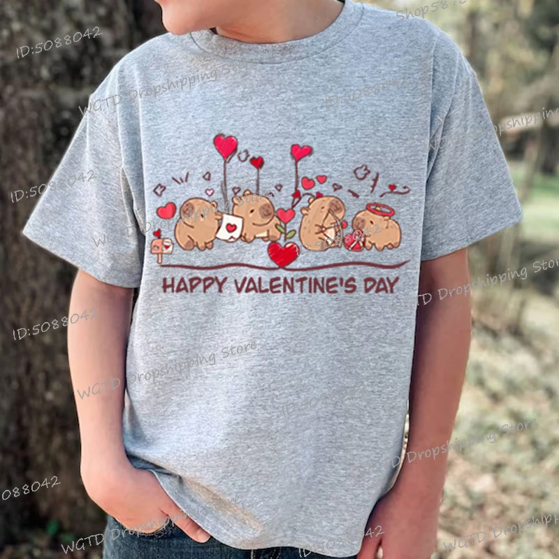 Children's Clothing Happy Valentine's Day Capybara Shirt Funny Toddler Girl Clothes Capybara Gift for Girl Boy Valentine T-shirt
Children's Clothing Happy Valentine's Day Capybara Shirt Funny Toddler Girl Clothes Capybara Gift for Girl Boy Valentine T-shirt