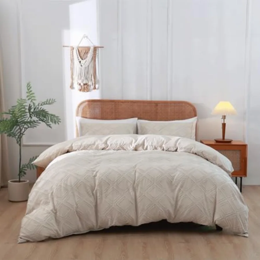 Duvet Cover 3PCS Boho Duvet Cover Set Geometric Pattern Tufted Bohemian Comforter Cover Jacquard Knit Textured Bedding Set with
Duvet Cover 3PCS Boho Duvet Cover Set Geometric Pattern Tufted Bohemian Comforter Cover Jacquard Knit Textured Bedding Set with