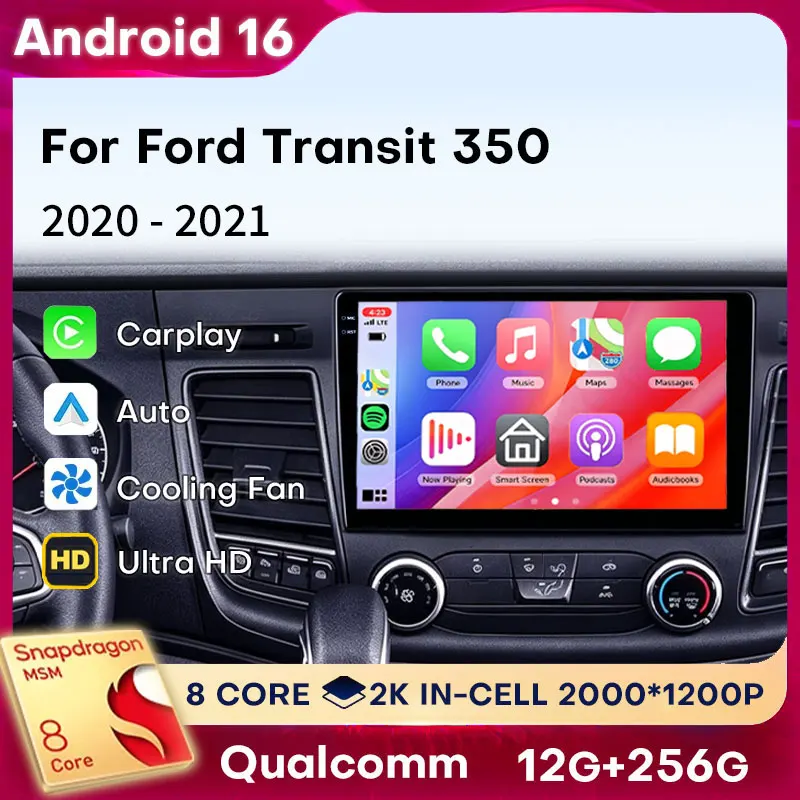 Wireless CarPlay Android Auto For Ford Transit 350 2020-2021 Android 16 Qualcomm Car Radio Head Unit Stereo SWC 2 DIN Autoradio
Wireless CarPlay Android Auto For Ford Transit 350 2020-2021 Android 16 Qualcomm Car Radio Head Unit Stereo SWC 2 DIN Autoradio