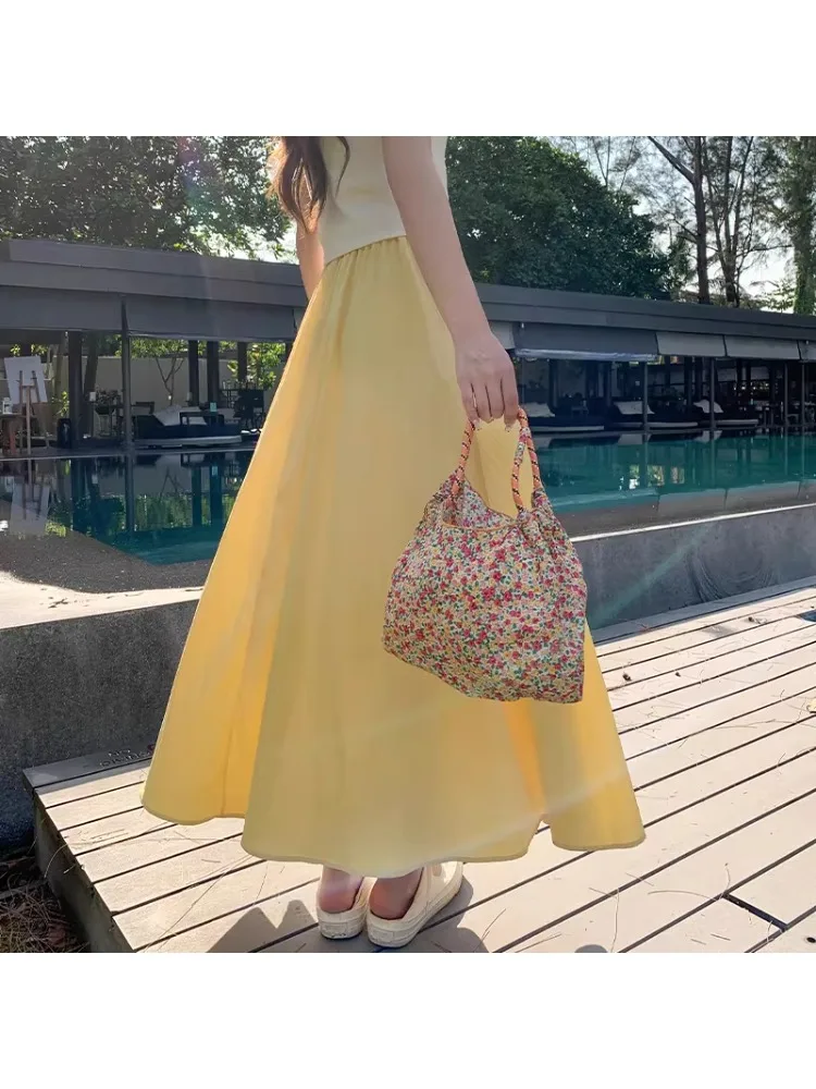 Yellow High Waist A-Line Pleated Umbrella Skirt plus Size Women's Summer Midi Skirt Slimming Flared Skirts for plus Size
Yellow High Waist A-Line Pleated Umbrella Skirt plus Size Women's Summer Midi Skirt Slimming Flared Skirts for plus Size