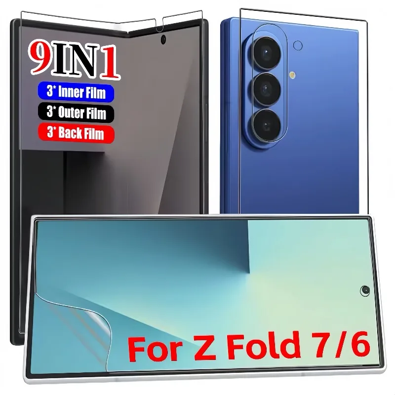 For Samsung Galaxy Z Fold 7/6 Protector Film Hydrogel Films Full Cover Screen Protector HD Anti-Scratch Soft Film Back Protector
For Samsung Galaxy Z Fold 7/6 Protector Film Hydrogel Films Full Cover Screen Protector HD Anti-Scratch Soft Film Back Protector