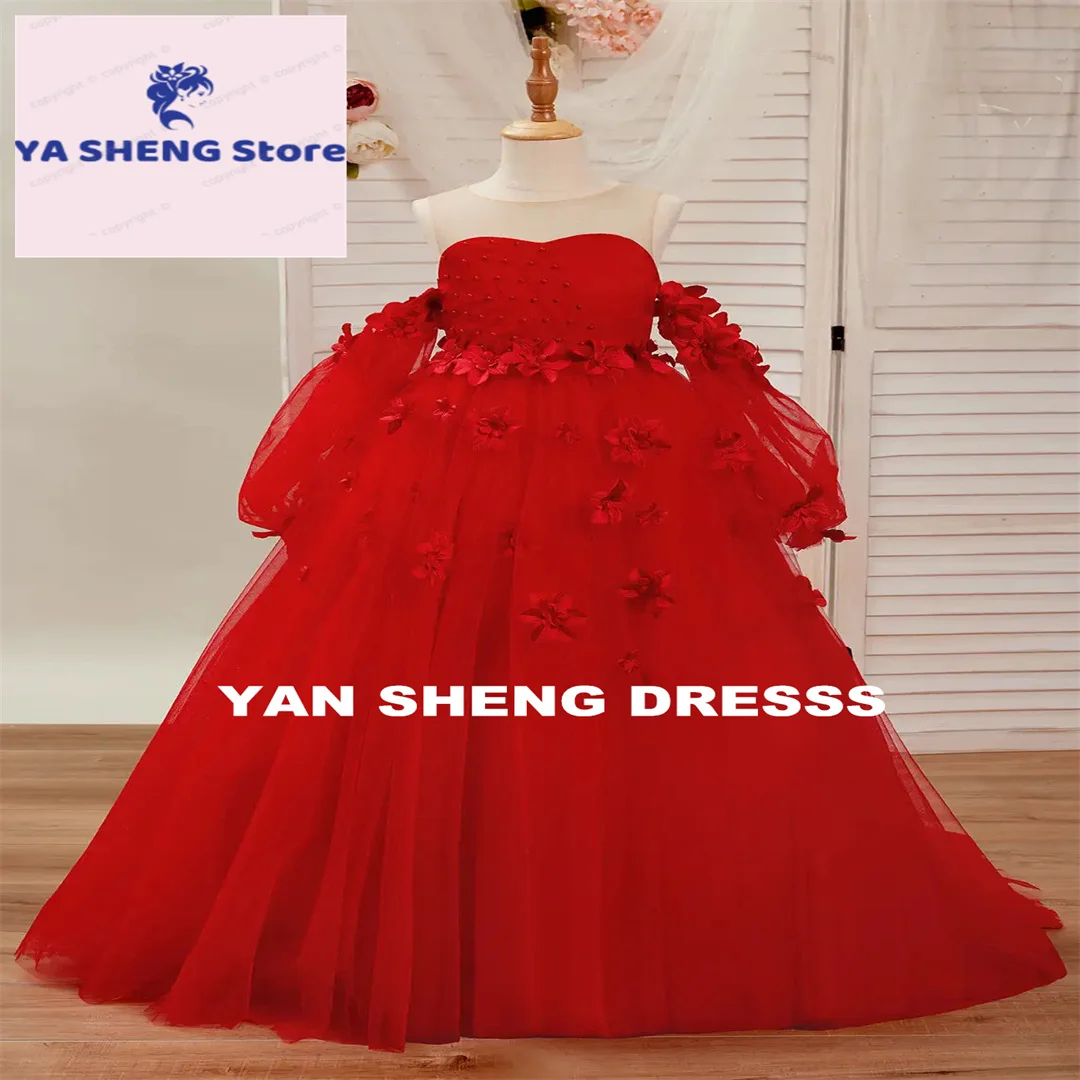 Customized Flower Girl Dresses for Wedding 3D Flower Appliques Floor Length Girl Kids Birthday Party First Holy Communion Gown
Customized Flower Girl Dresses for Wedding 3D Flower Appliques Floor Length Girl Kids Birthday Party First Holy Communion Gown