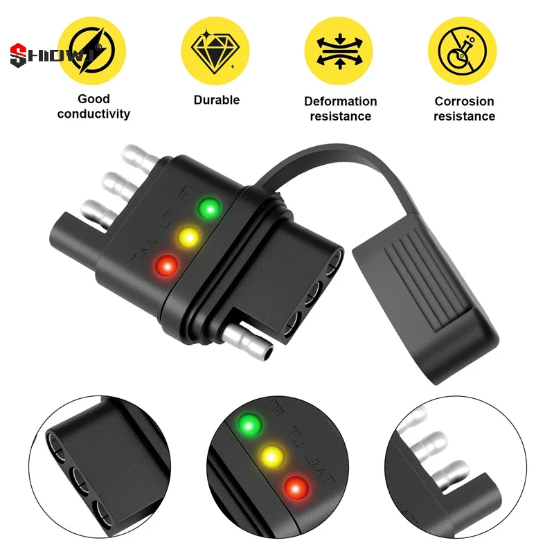 4 Pin Trailer Tester 4 Way Flat Trailer Light Wiring Tester With Indicator Lights For Turn Signal Tail Light Test
4 Pin Trailer Tester 4 Way Flat Trailer Light Wiring Tester With Indicator Lights For Turn Signal Tail Light Test