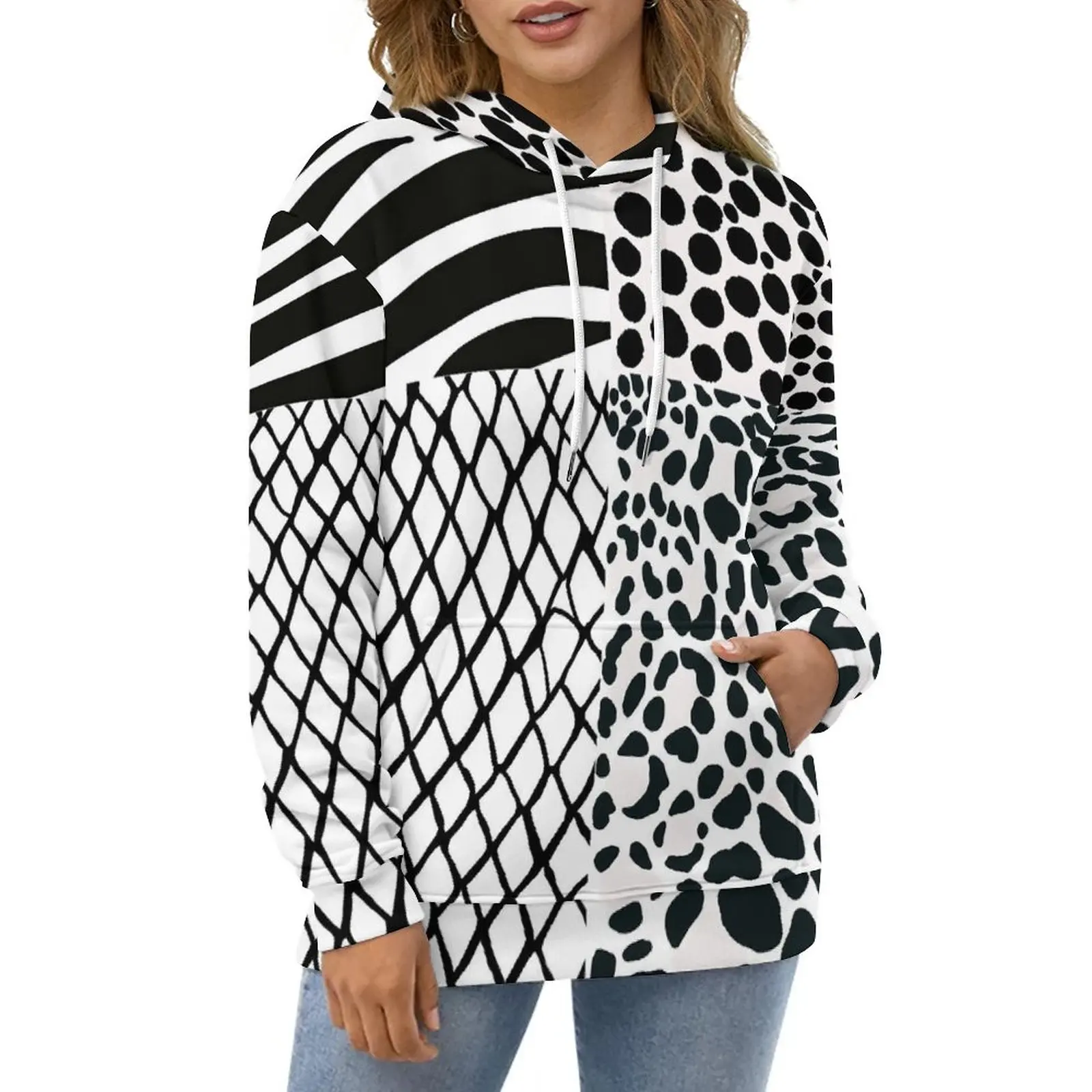 Patchwork Print Casual Hoodies Animal Retro Y2k Pullover Hoodie Ladies Long Sleeve Classic Custom Loose Oversized Clothes
Patchwork Print Casual Hoodies Animal Retro Y2k Pullover Hoodie Ladies Long Sleeve Classic Custom Loose Oversized Clothes