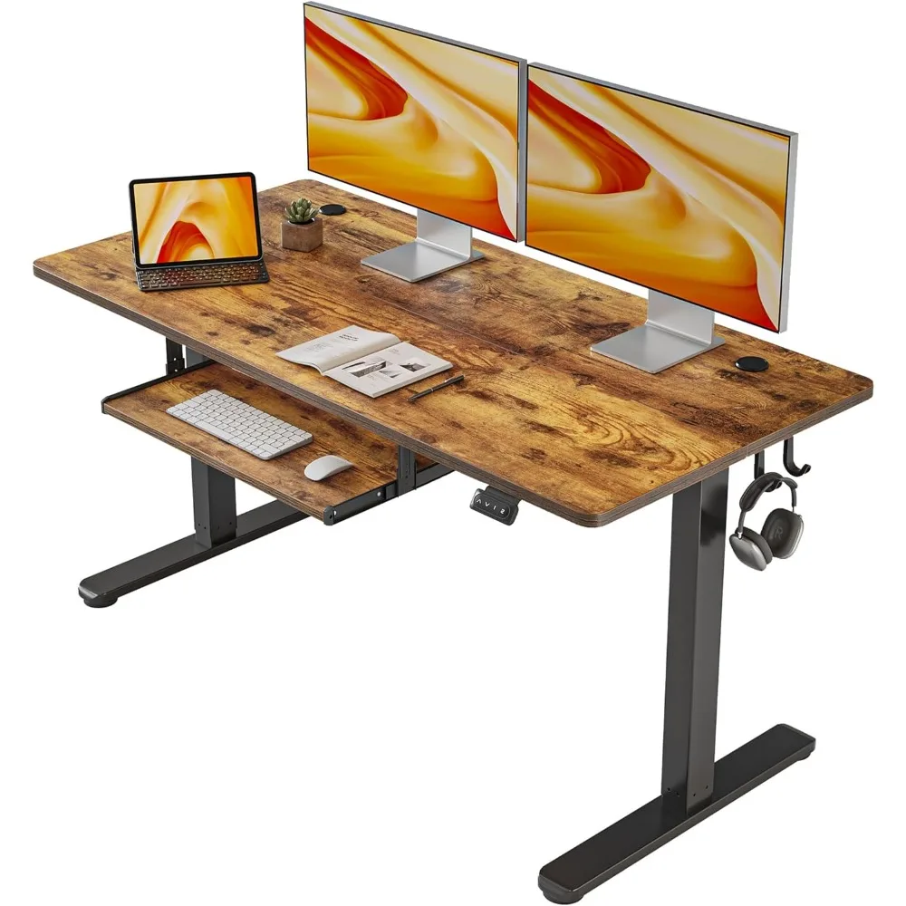 Height Adjustable Electric Standing Desk with Keyboard Tray, 55 x 24 Inches Stand up Table, Sit Stand Home Office Desk with Spl
Height Adjustable Electric Standing Desk with Keyboard Tray, 55 x 24 Inches Stand up Table, Sit Stand Home Office Desk with Spl