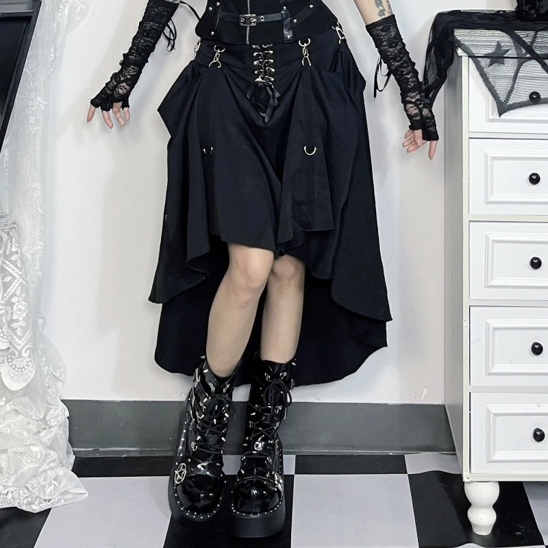 2024 New Retro High Low Midi Long Skirt Irregular Hem Black Cosplay Gothic Steampink Dance Skirts Hip Hop Aesthetic Summer Skirt
2024 New Retro High Low Midi Long Skirt Irregular Hem Black Cosplay Gothic Steampink Dance Skirts Hip Hop Aesthetic Summer Skirt