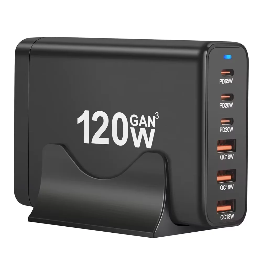 120W Style GaN Charger 6 Ports USB Type C PD Charger Quick Charge USB3.0 Type C Quick Charger Mobile Phone USB Charger
120W Style GaN Charger 6 Ports USB Type C PD Charger Quick Charge USB3.0 Type C Quick Charger Mobile Phone USB Charger