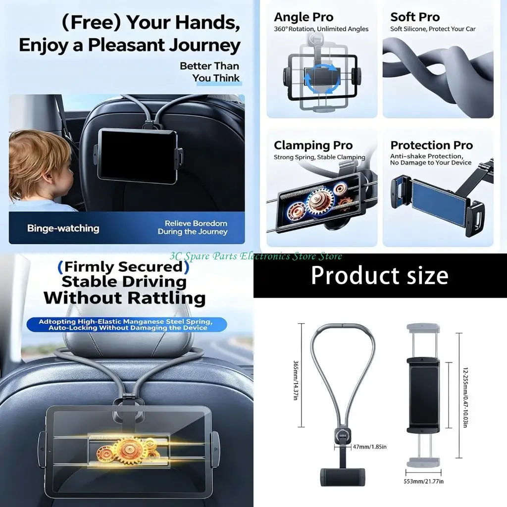 SZ Flexible Rear Tablets Holder For Kids Long Road Trip And Travel Pad Stand
SZ Flexible Rear Tablets Holder For Kids Long Road Trip And Travel Pad Stand