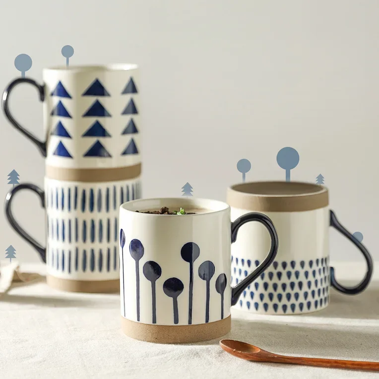 500ML Large Capacity Ceramic Coffee Mug Nordic Hand Painted Geometric Milk Oatmeal Cup with Handle Handmade Breakfast Juice Cup
500ML Large Capacity Ceramic Coffee Mug Nordic Hand Painted Geometric Milk Oatmeal Cup with Handle Handmade Breakfast Juice Cup
