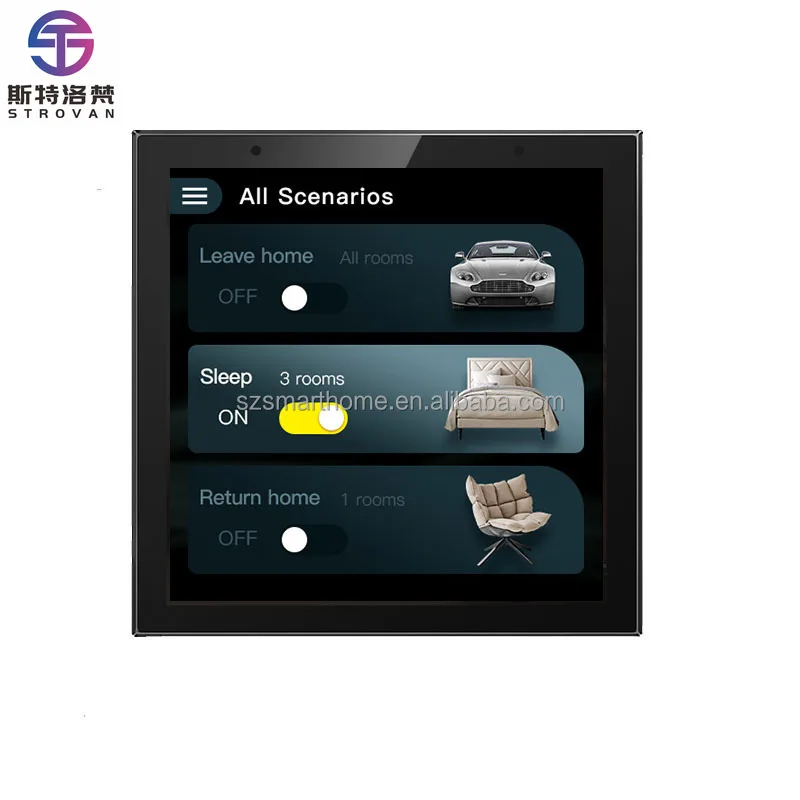 ZXHK 2025 Tuya In-Wall Touch Control Panel Multi-Functional Smart Home Gateway Zigbee Linux System USB WiFi Smart Central System