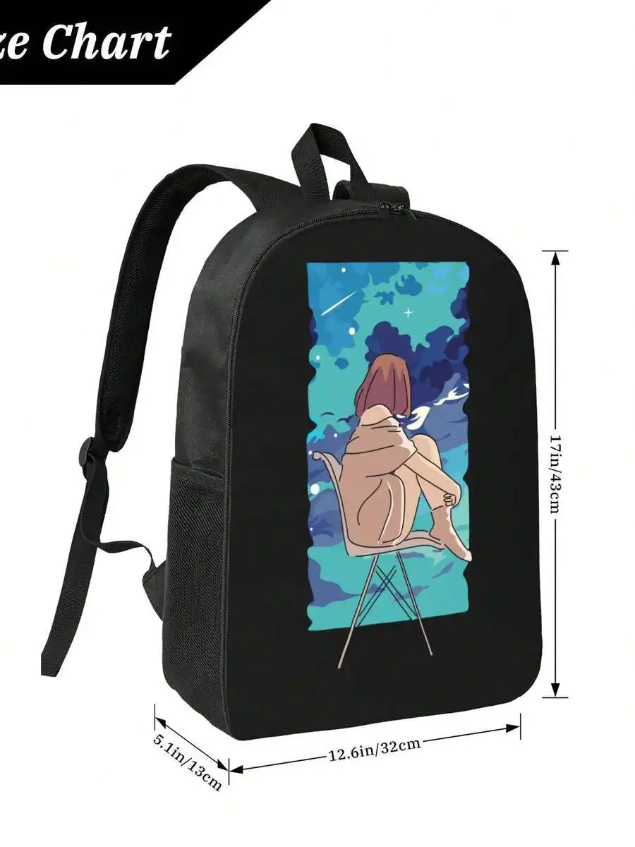 Stylish Black Backpack With Art Print, Laptop Bag For 15 Inch Devices
Stylish Black Backpack With Art Print, Laptop Bag For 15 Inch Devices