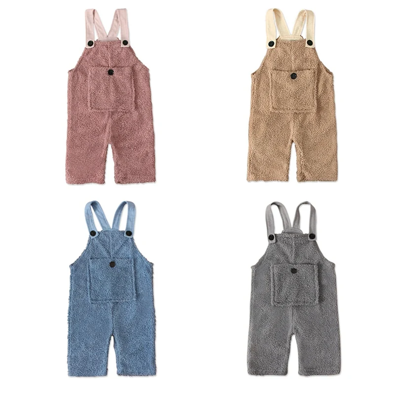 1-4Y Toddler Baby Boys Girls Solid Fleece Suspander Overalls Kids Playsuit Jumpsuit Clothes Romper with Pocket
1-4Y Toddler Baby Boys Girls Solid Fleece Suspander Overalls Kids Playsuit Jumpsuit Clothes Romper with Pocket