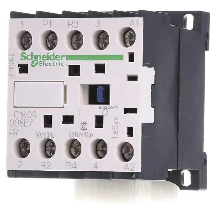 LC1K09008E7 LC7K09008E7 TeSys K contactor - 4P (2 NO + 2 NC) - AC-1 = 440 V 20 A - 48 V AC coil
LC1K09008E7 LC7K09008E7 TeSys K contactor - 4P (2 NO + 2 NC) - AC-1 = 440 V 20 A - 48 V AC coil
