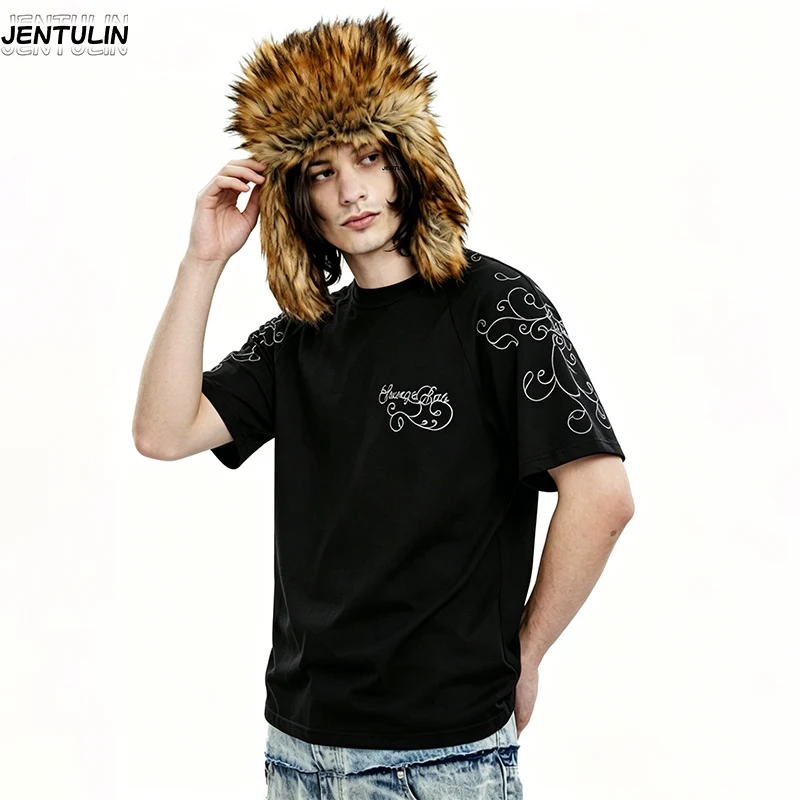 Harajuku Men's Embroidered Letter Graphic Short Sleeved T-shirt Top Aesthetic Oversized Cotton Korean Women's Clothing New
Harajuku Men's Embroidered Letter Graphic Short Sleeved T-shirt Top Aesthetic Oversized Cotton Korean Women's Clothing New